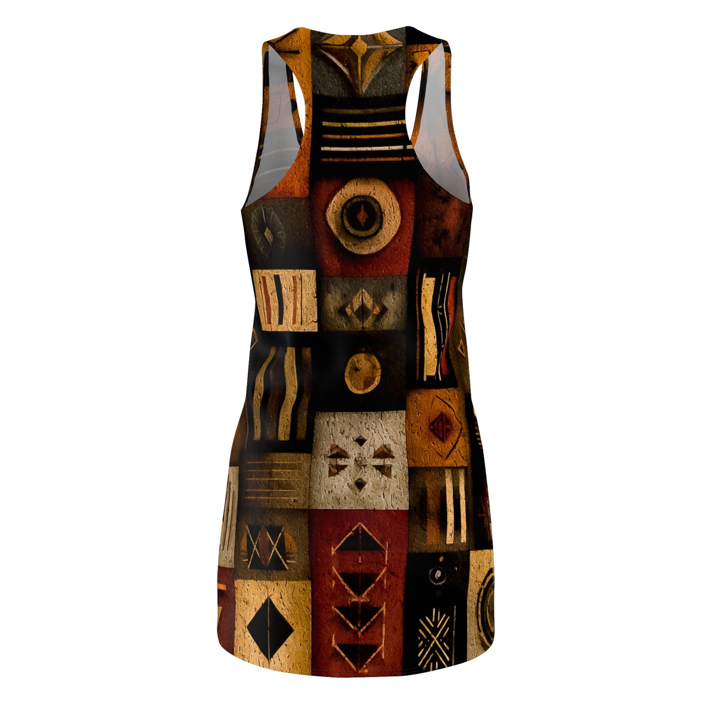 ThurmanatorX Art | Ankaraa AphroBoho Racerback Dress | Bohemian Summer Style • Artistic Casual Wear • Unique Gift for Women