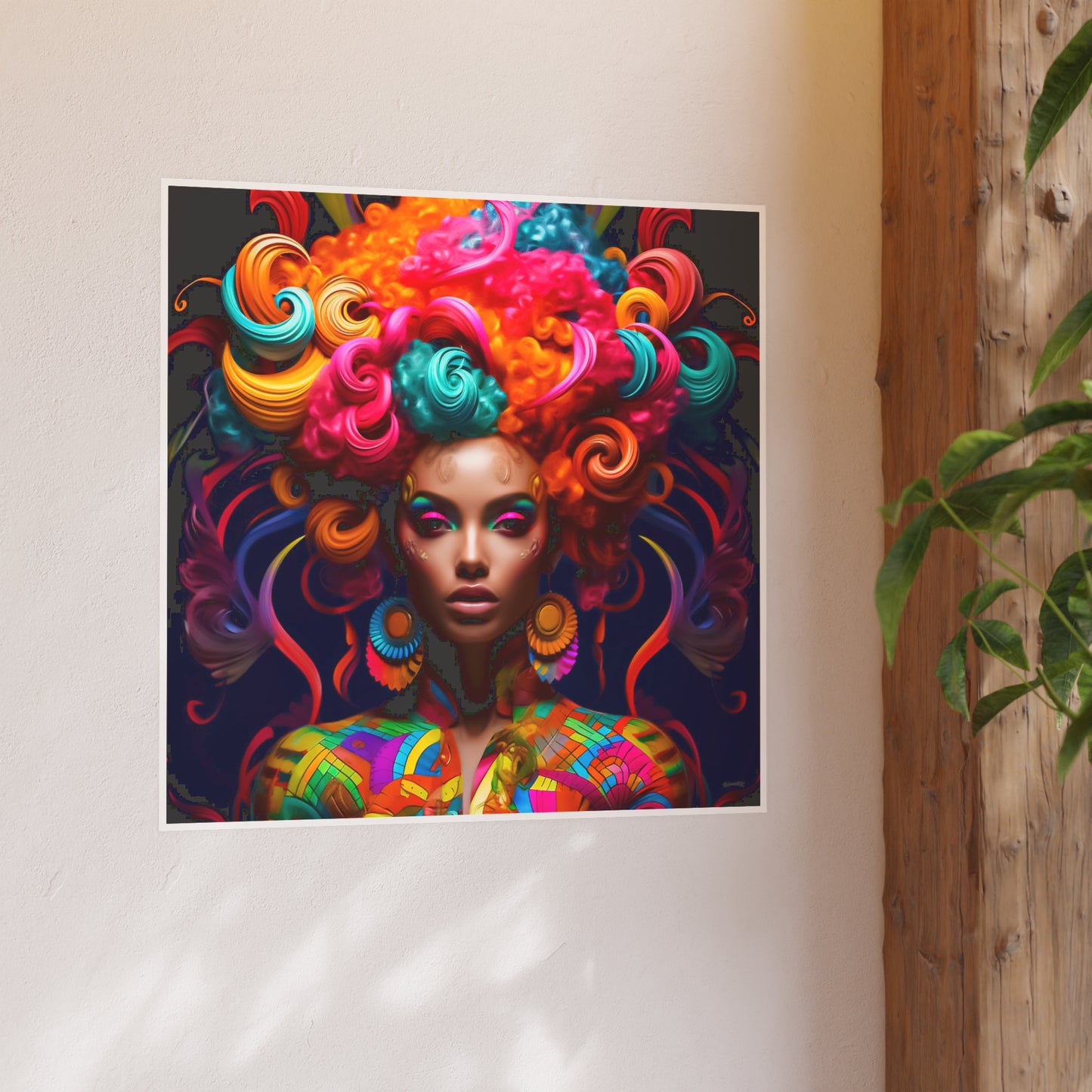 ThurmanatorX Art | Cosmic Crowned Reverie | Aphrochrysalis | Satin Wall Art Print