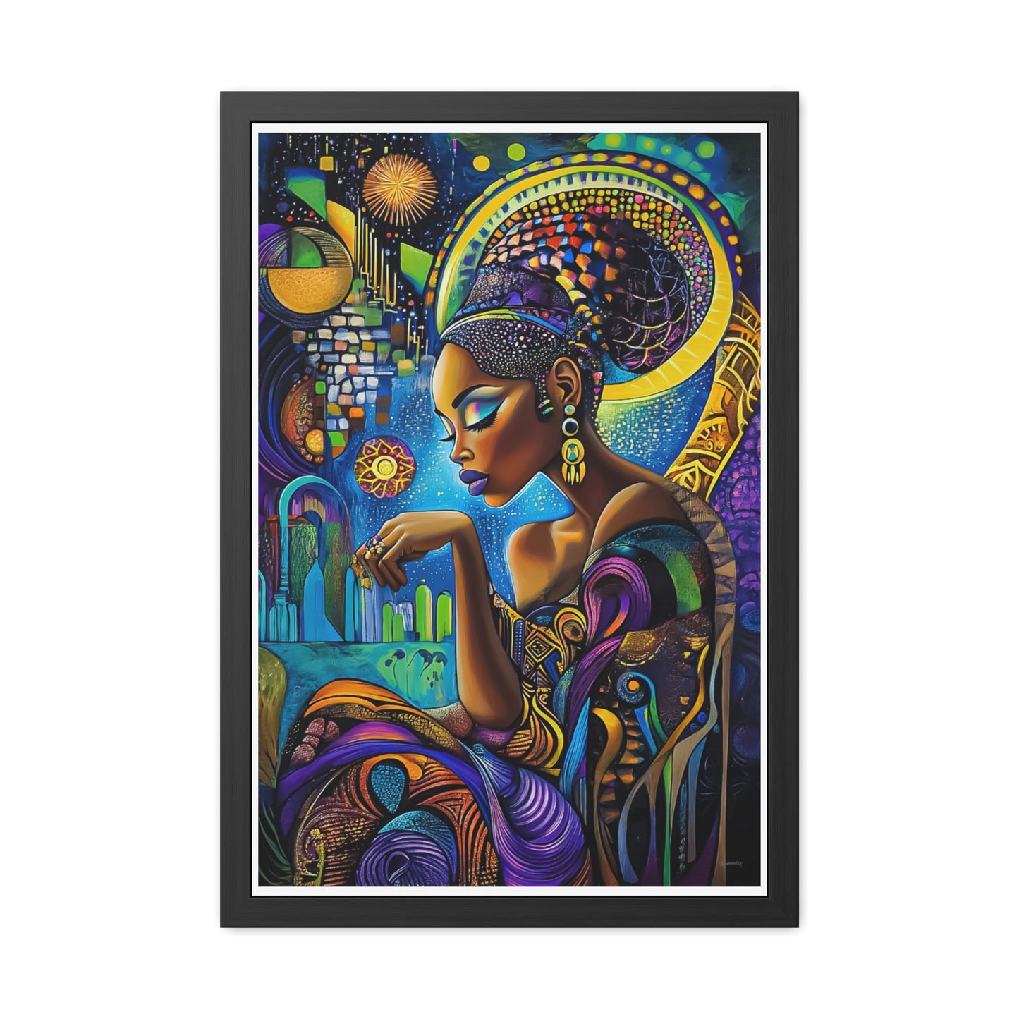 ThurmanatorX Art | Solar Bloom | Aphrochrysalis | Framed Poster Print
