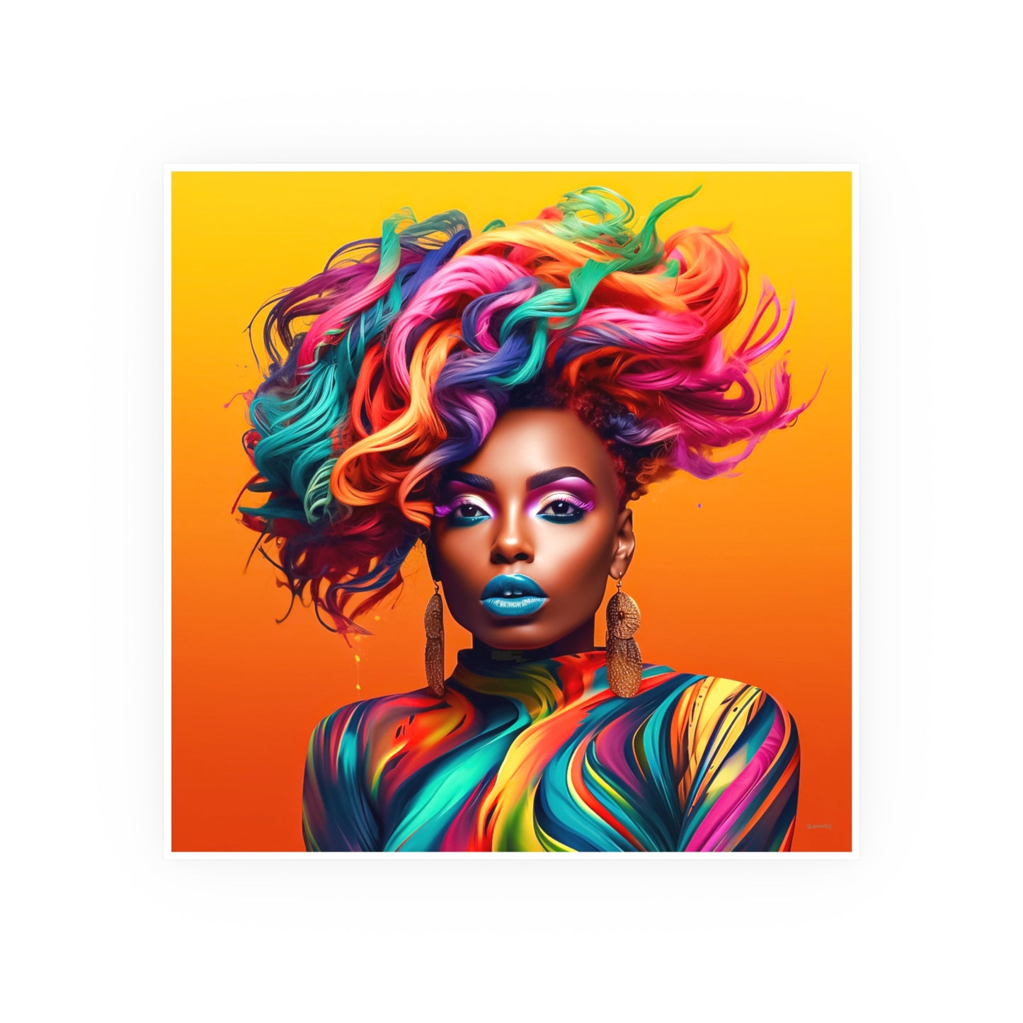 ThurmanatorX Art | Velvet Voltage Muse | Aphrochrysalis | Satin Wall Art Print