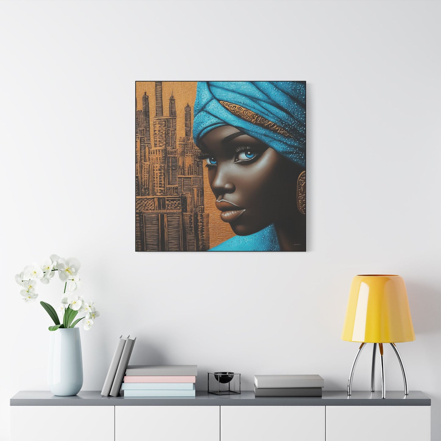 ThurmanatorX Art | Neon Dust & Indigo Flame | Aphrochrysalis | Satin Canvas Art Print