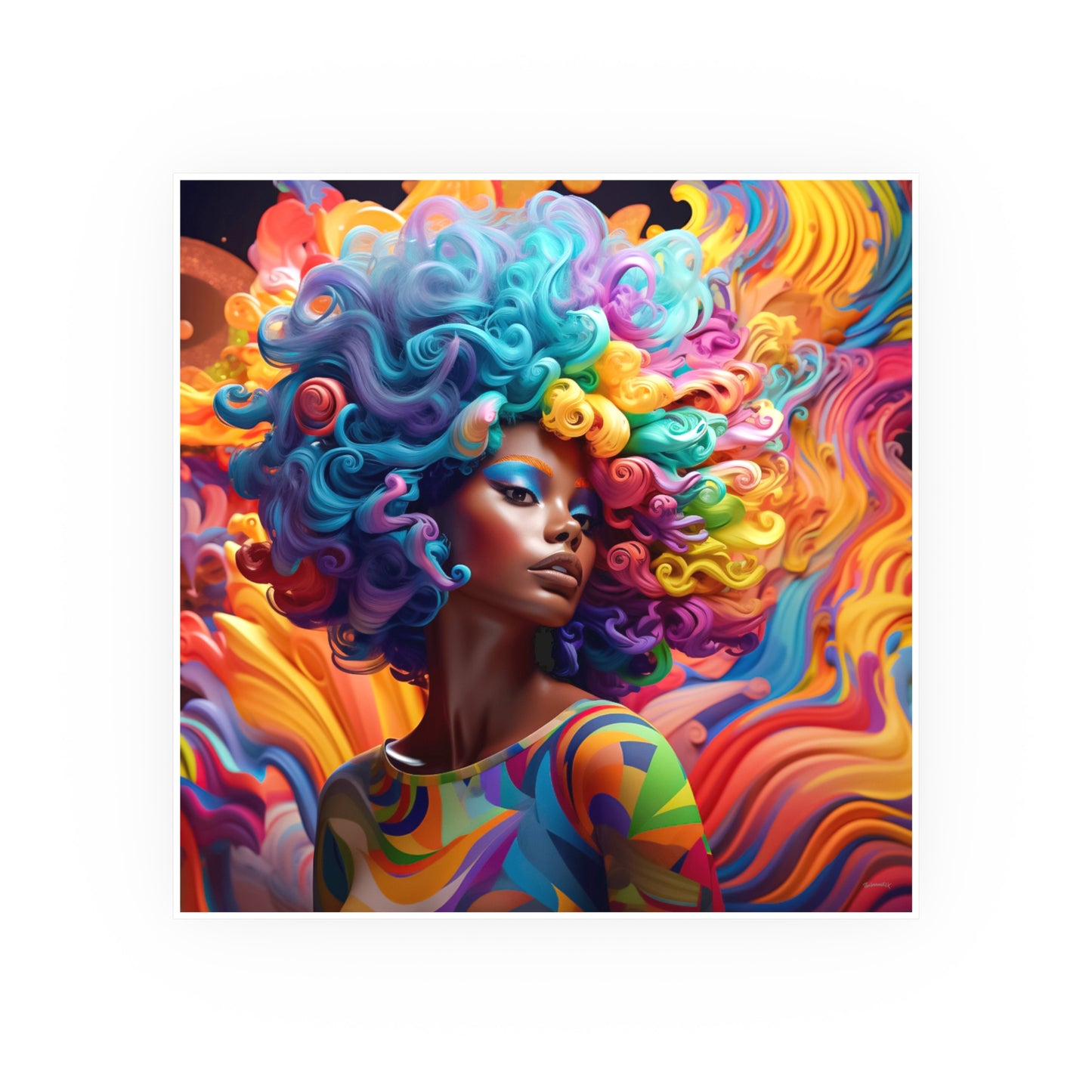ThurmanatorX Art | Electric Moxie | Aphrochrysalis | Satin Wall Art Print
