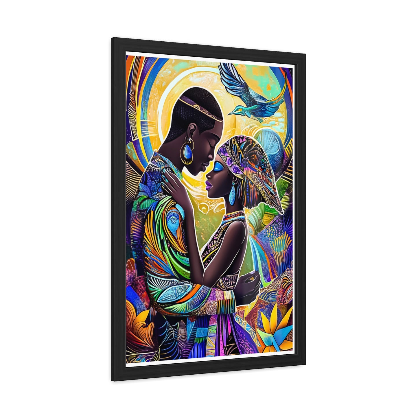 ThurmanatorX Art | Cosmic Roots, Golden Flow | Aphrochrysalis | Framed Poster Print
