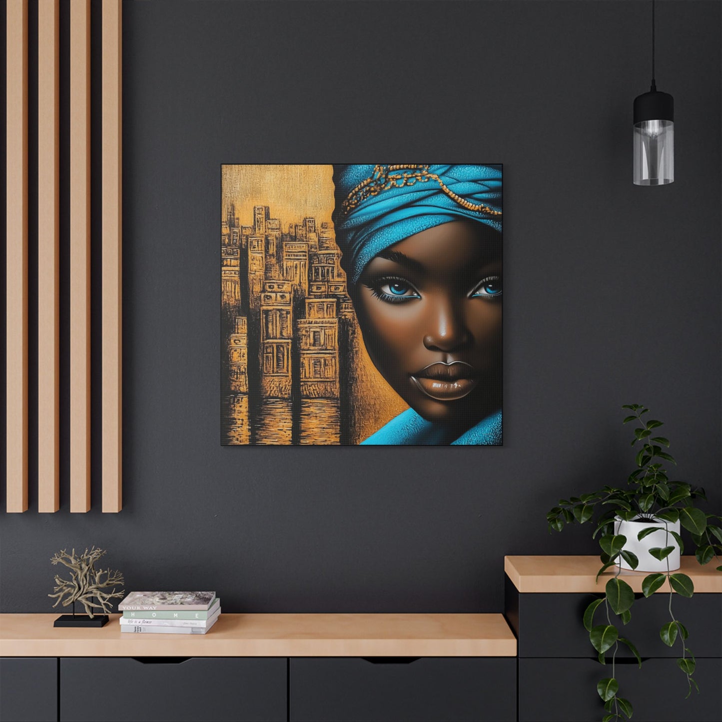 ThurmanatorX Art | Empress of Copper & Cobalt | Aphrochrysalis | Satin Canvas Art Print