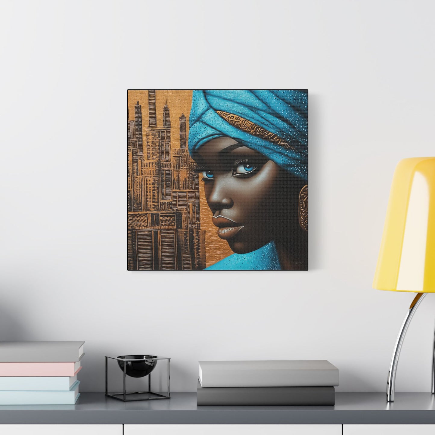 ThurmanatorX Art | Neon Dust & Indigo Flame | Aphrochrysalis | Satin Canvas Art Print