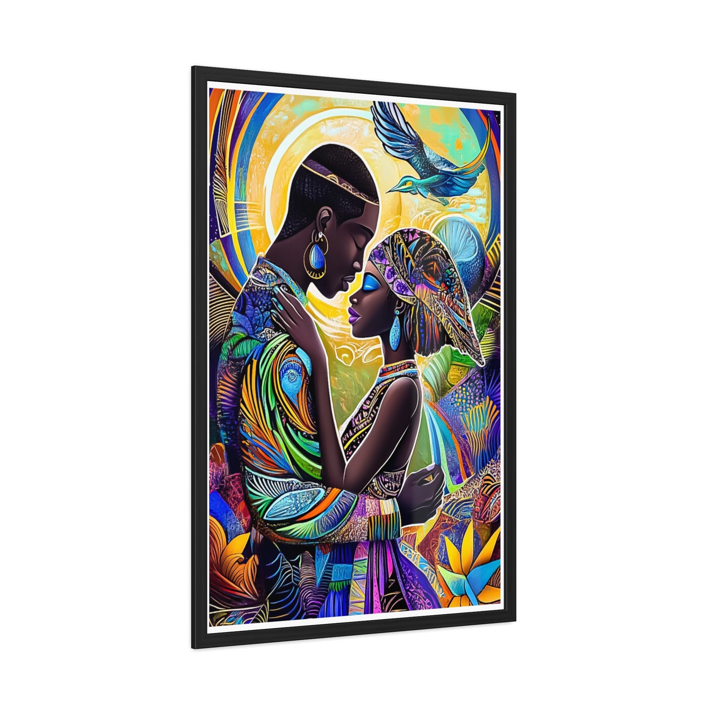 ThurmanatorX Art | Cosmic Roots, Golden Flow | Aphrochrysalis | Framed Poster Print