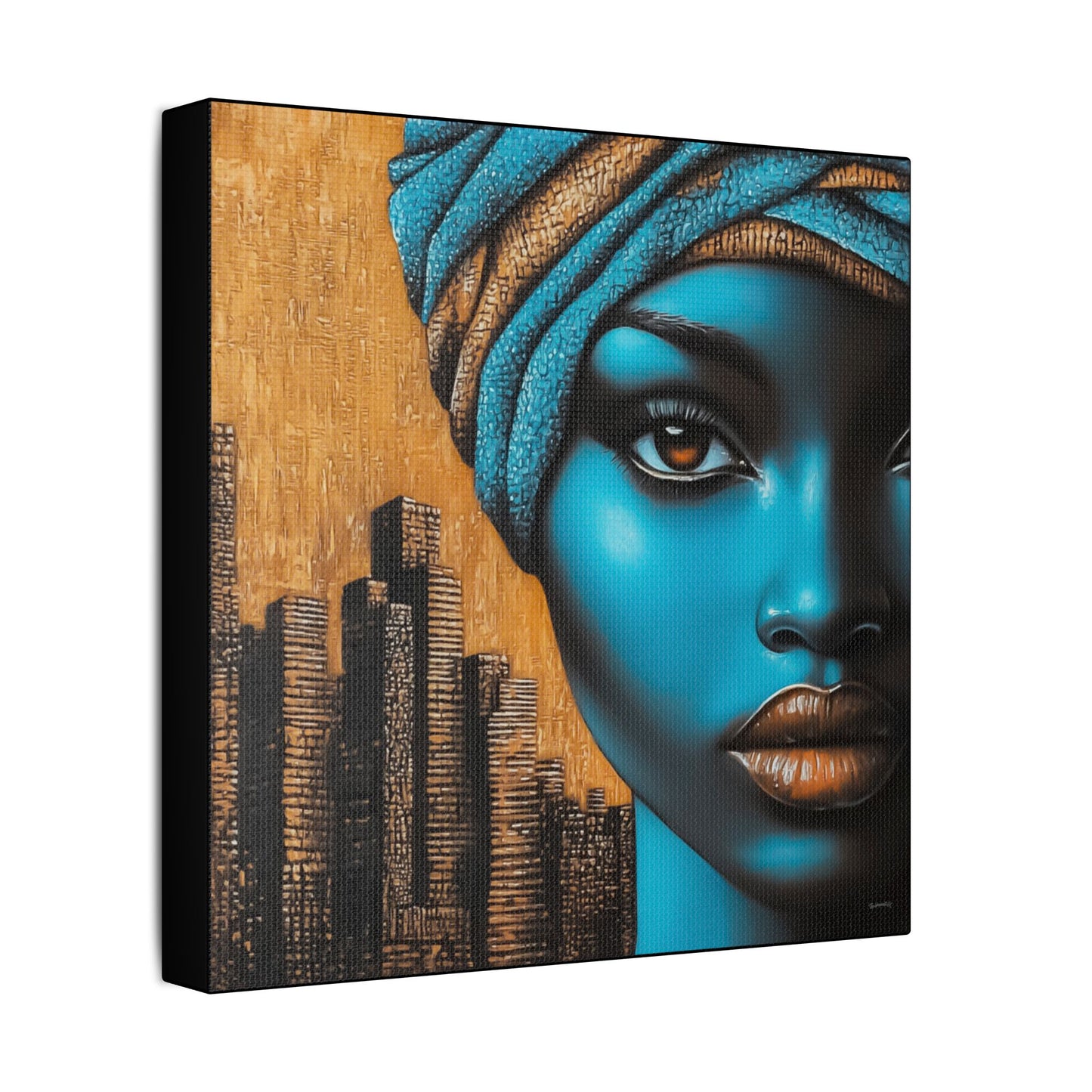 ThurmanatorX Art | Turban Queen 2099 | Aphrochrysalis | Satin Canvas Art Print