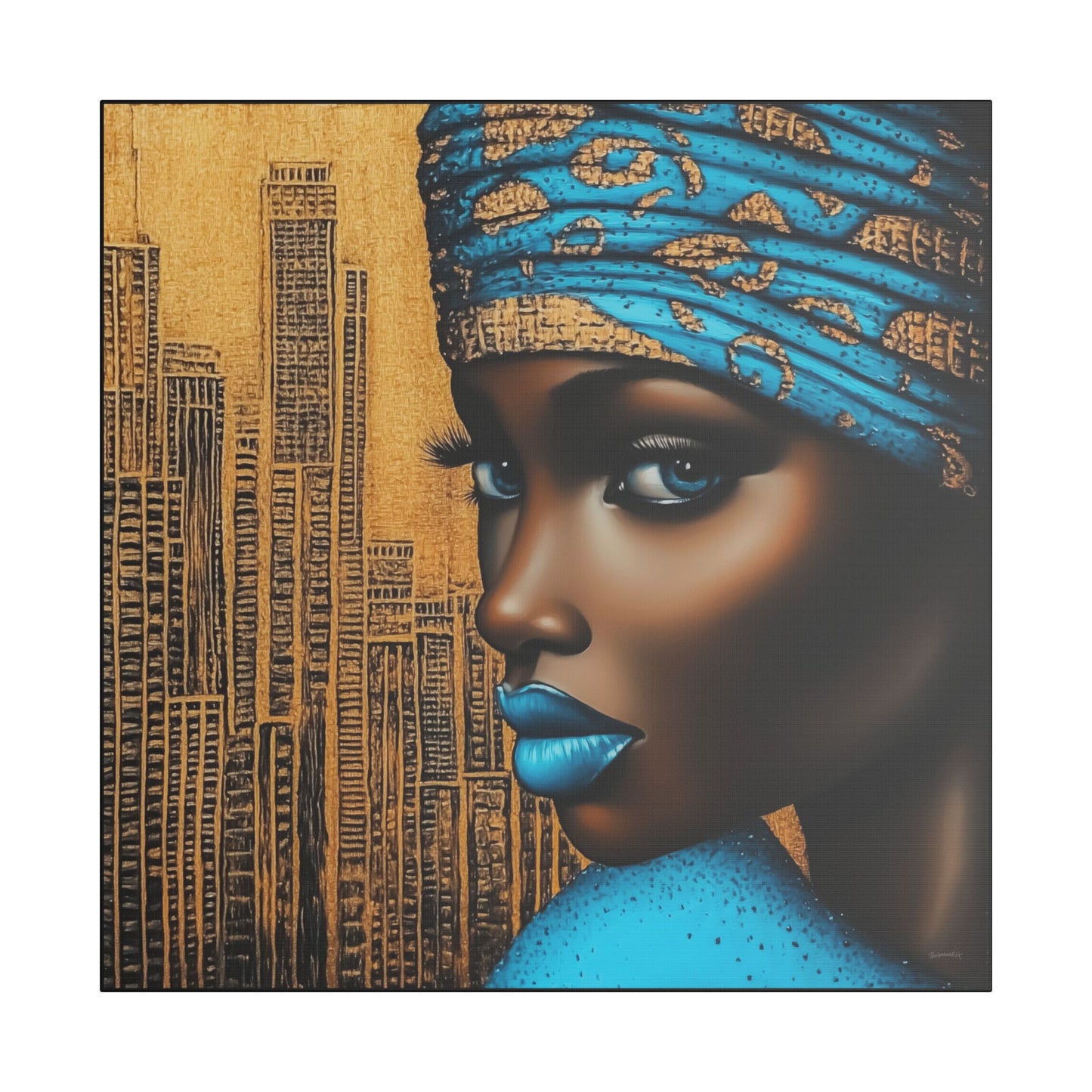 ThurmanatorX Art | Zariah, Eyes of the Metropolis | Aphrochrysalis | Satin Canvas Art Print