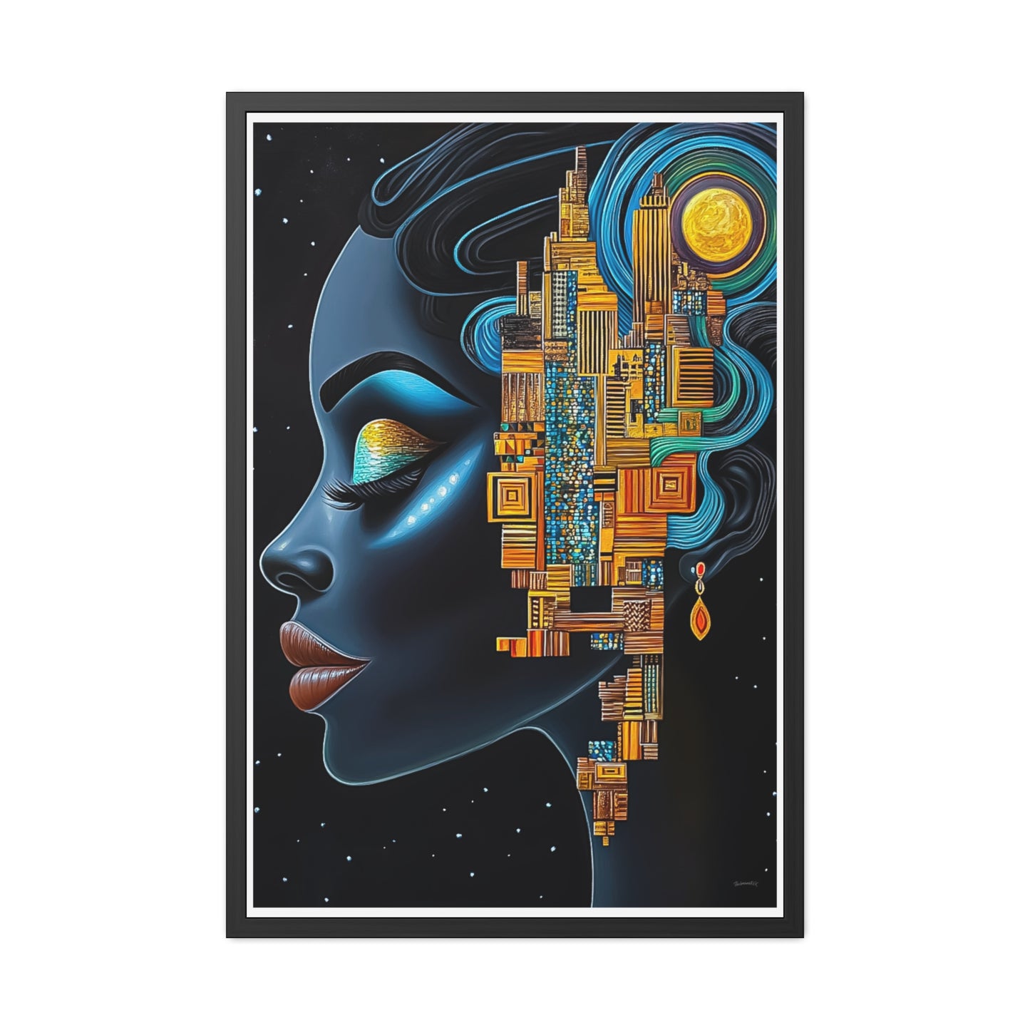 ThurmanatorX Art | Ancestral Frequencies | Aphrochrysalis | Framed Poster Print