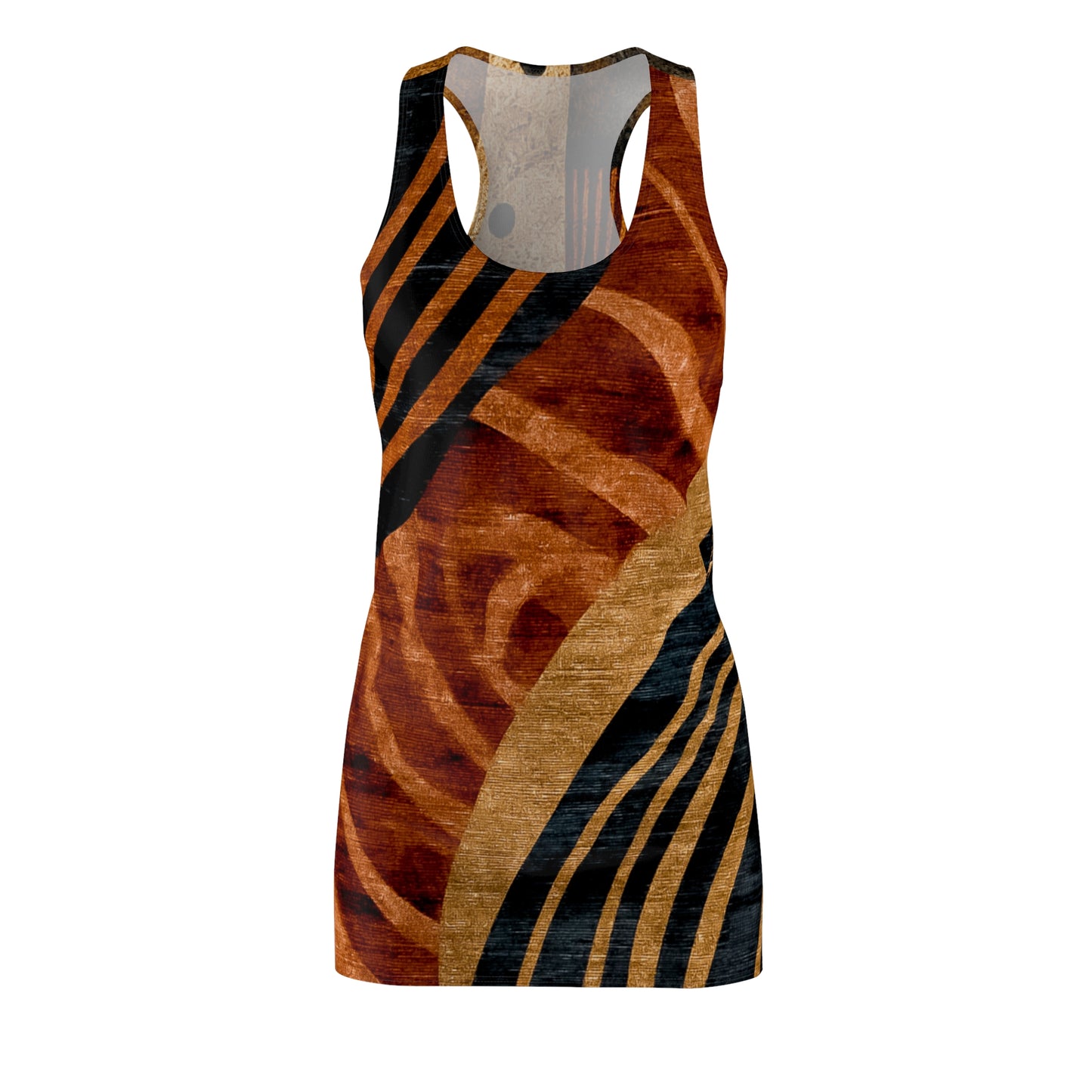 ThurmanatorX Art | Zafiri AphroBoho Racerback Dress | Bohemian Summer Style • Artistic Casual Wear • Unique Gift for Women