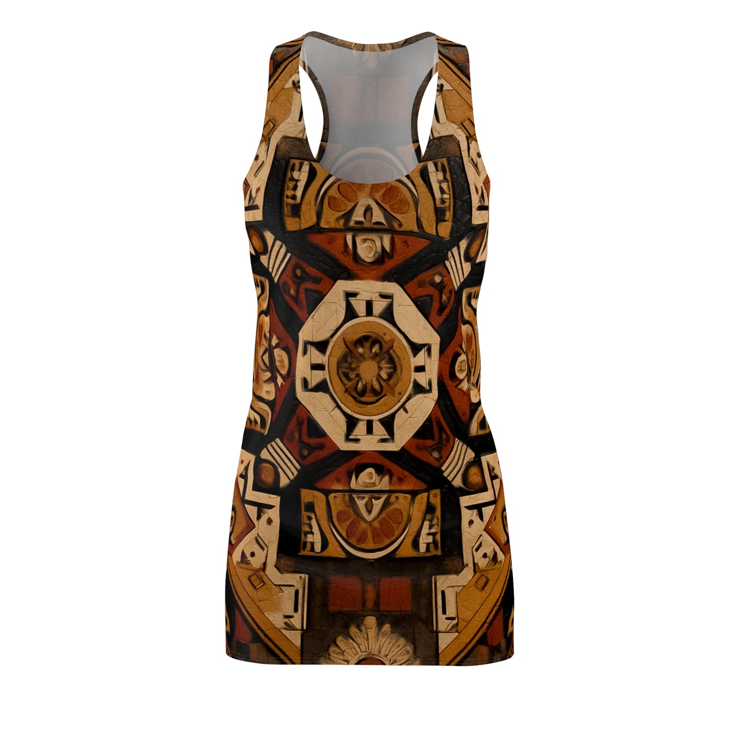 ThurmanatorX Art | Velora AphroBoho Racerback Dress | Bohemian Summer Style • Artistic Casual Wear • Unique Gift for Women
