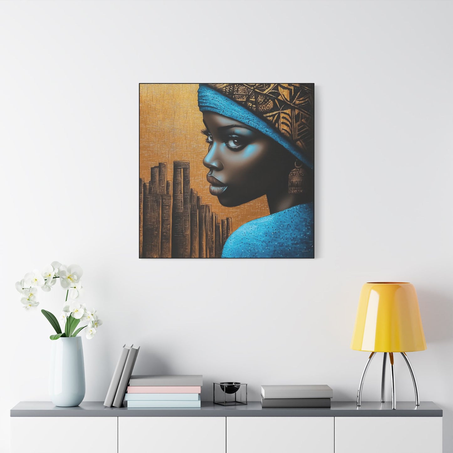 ThurmanatorX Art | Makeda in Gold Light | Aphrochrysalis | Satin Canvas Art Print