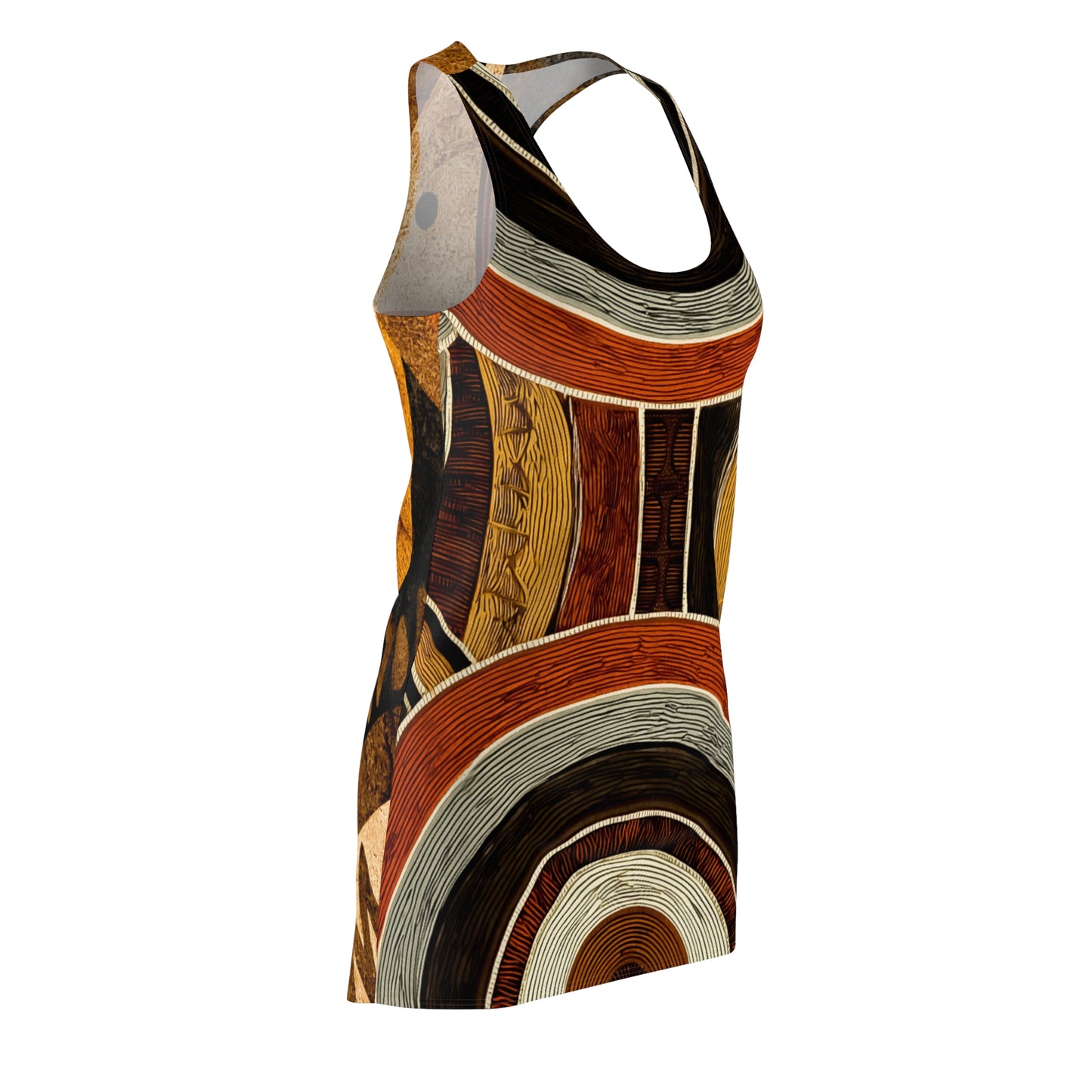 ThurmanatorX Art | Thalana AphroBoho Racerback Dress | Bohemian Summer Style • Artistic Casual Wear • Unique Gift for Women