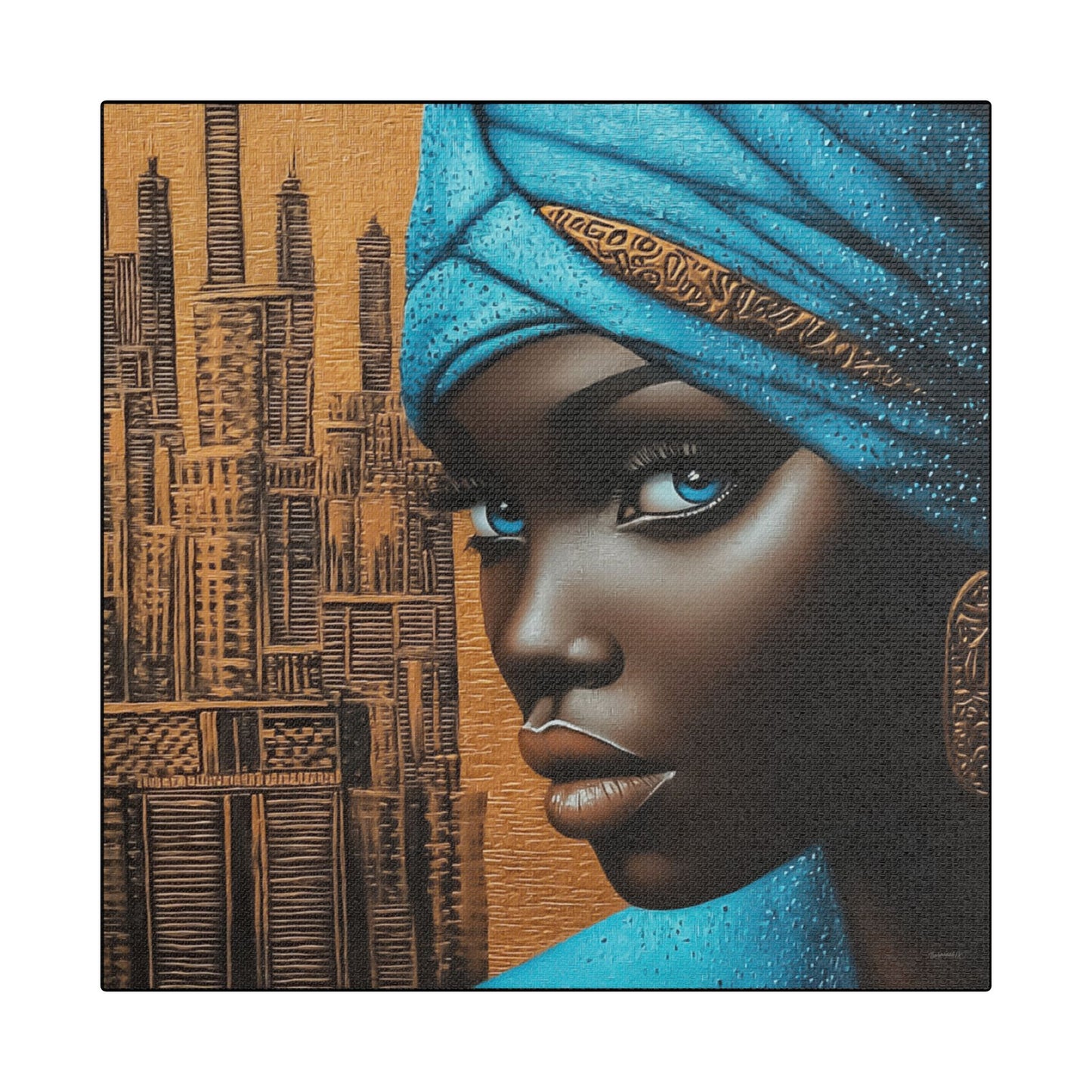 ThurmanatorX Art | Neon Dust & Indigo Flame | Aphrochrysalis | Satin Canvas Art Print