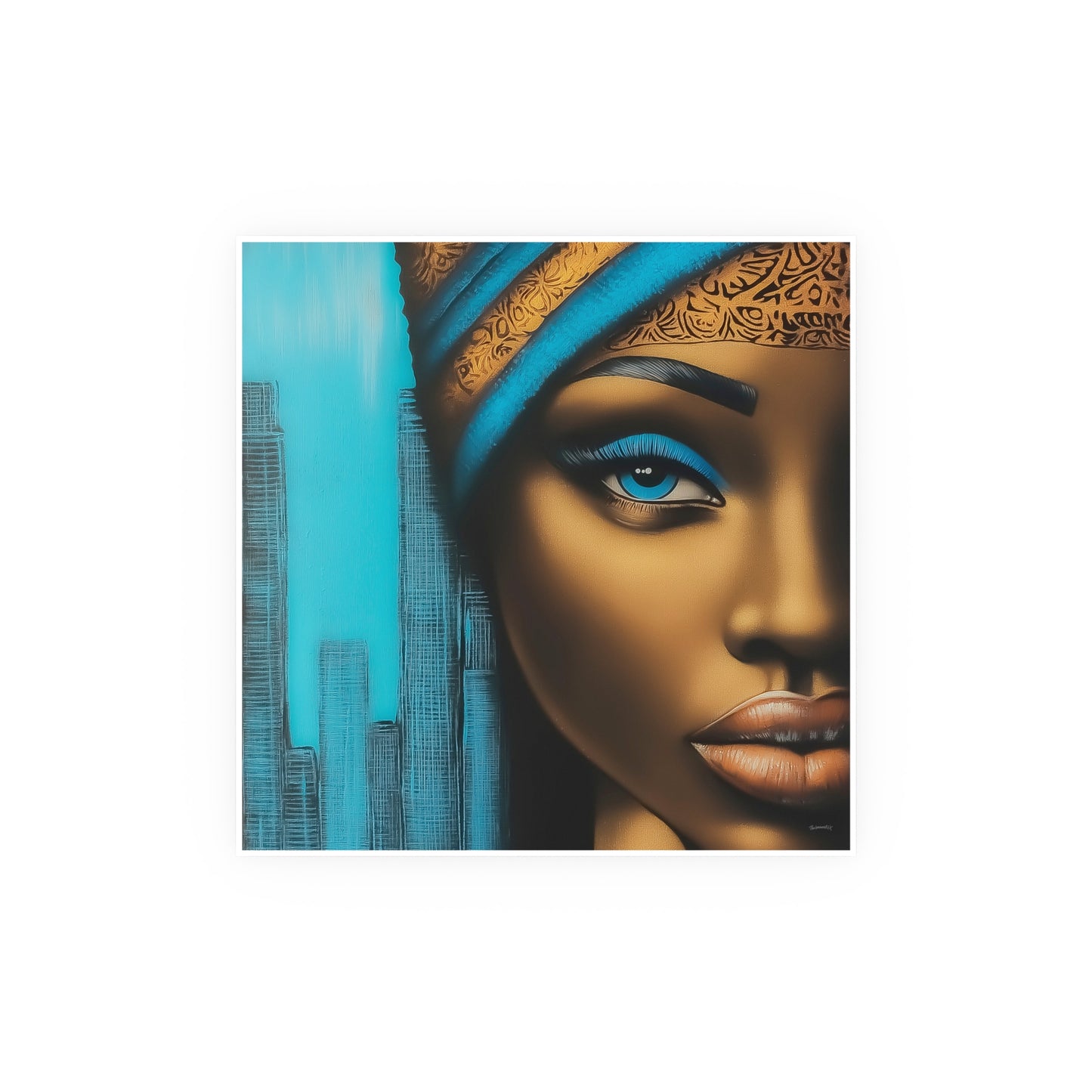 ThurmanatorX Art | Azure Pulse of the City | Aphrochrysalis | Satin Wall Art Print