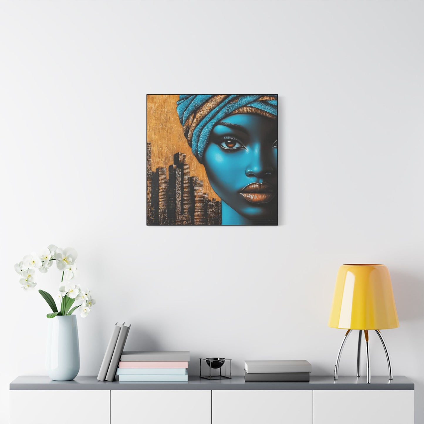 ThurmanatorX Art | Turban Queen 2099 | Aphrochrysalis | Satin Canvas Art Print