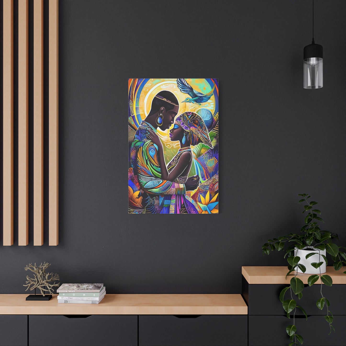 ThurmanatorX Art | Cosmic Roots, Golden Flow | Aphrochrysalis | Matte Canvas, Stretched, 1.25"