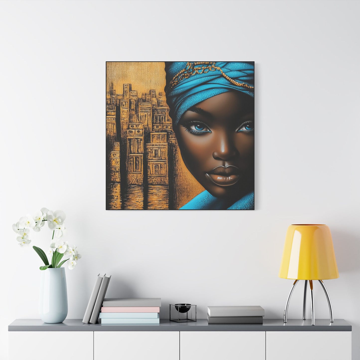 ThurmanatorX Art | Empress of Copper & Cobalt | Aphrochrysalis | Satin Canvas Art Print