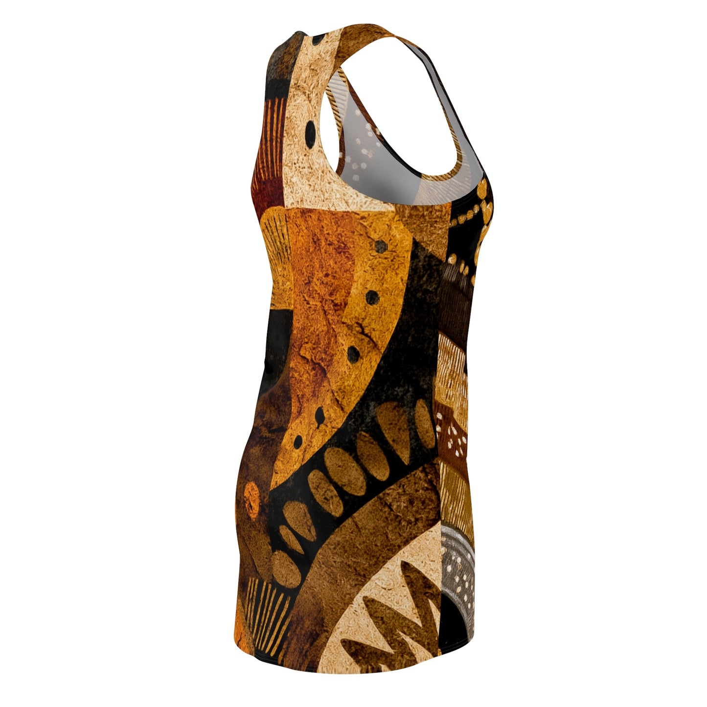 ThurmanatorX Art | Ombari AphroBoho Racerback Dress | Bohemian Summer Style • Artistic Casual Wear • Unique Gift for Women