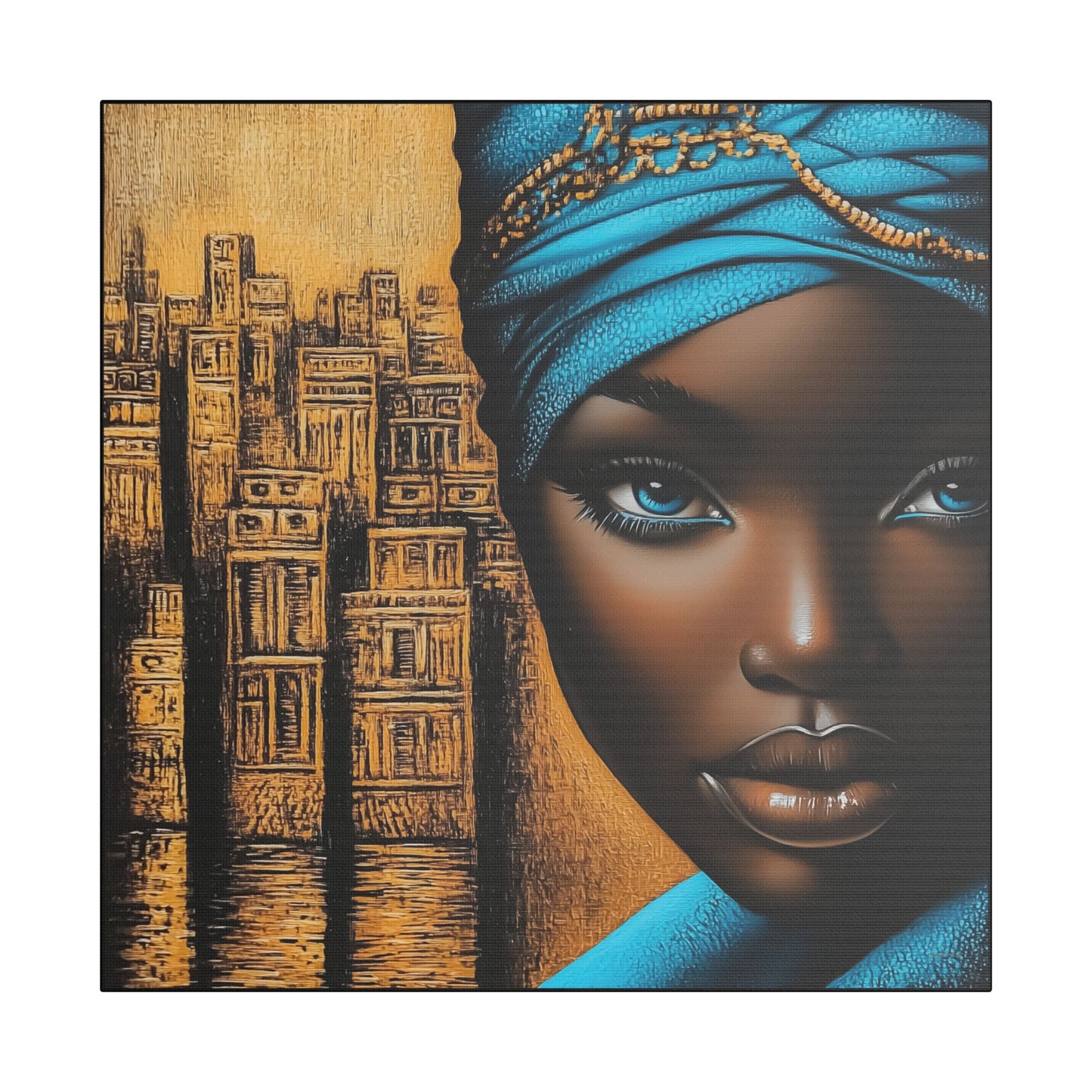 ThurmanatorX Art | Empress of Copper & Cobalt | Aphrochrysalis | Satin Canvas Art Print