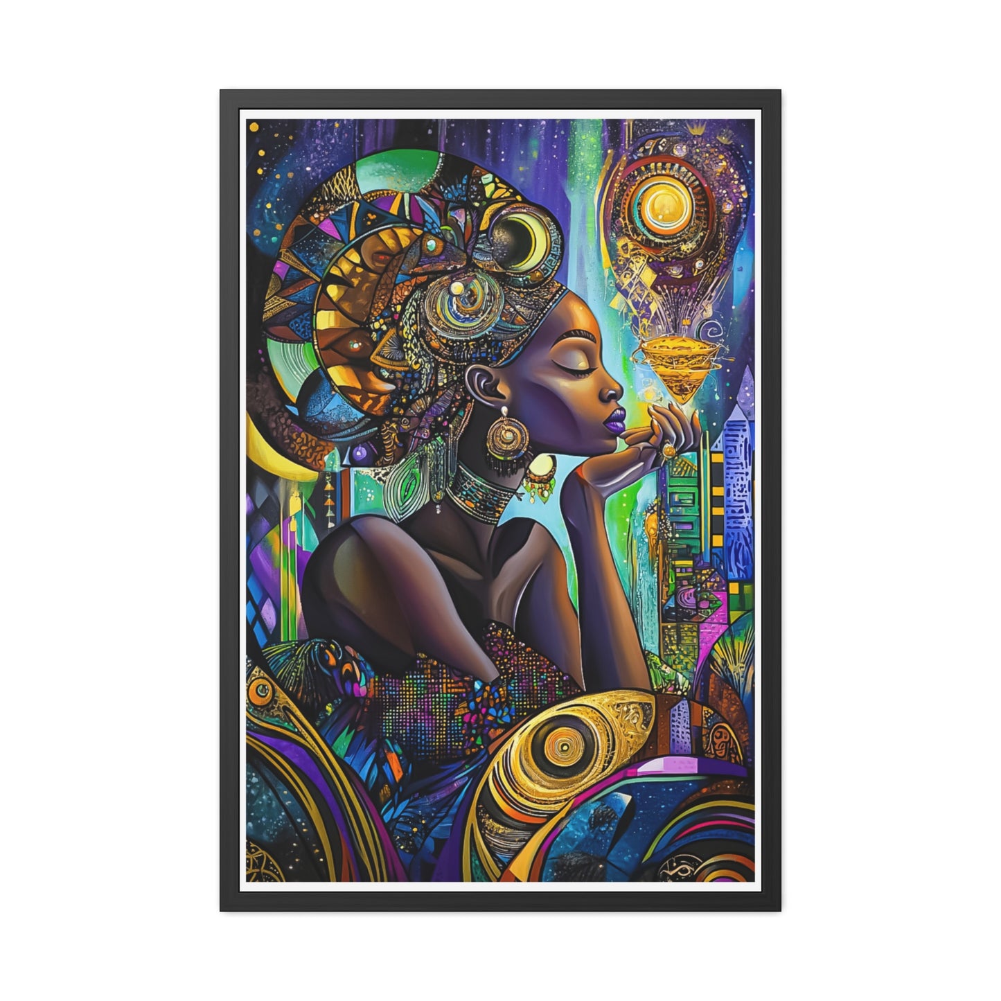 ThurmanatorX Art | The Prayer of Her Light | Aphrochrysalis | Framed Poster Print