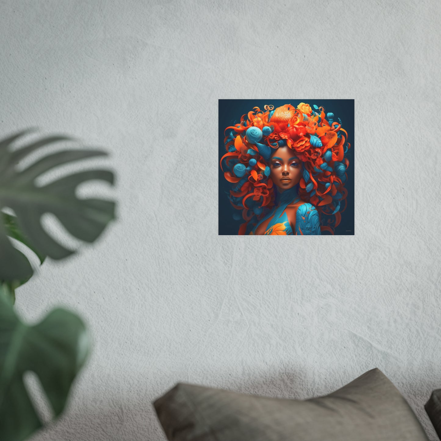 Vibrant Portrait Poster(Square) - Satin Wall Art Prints