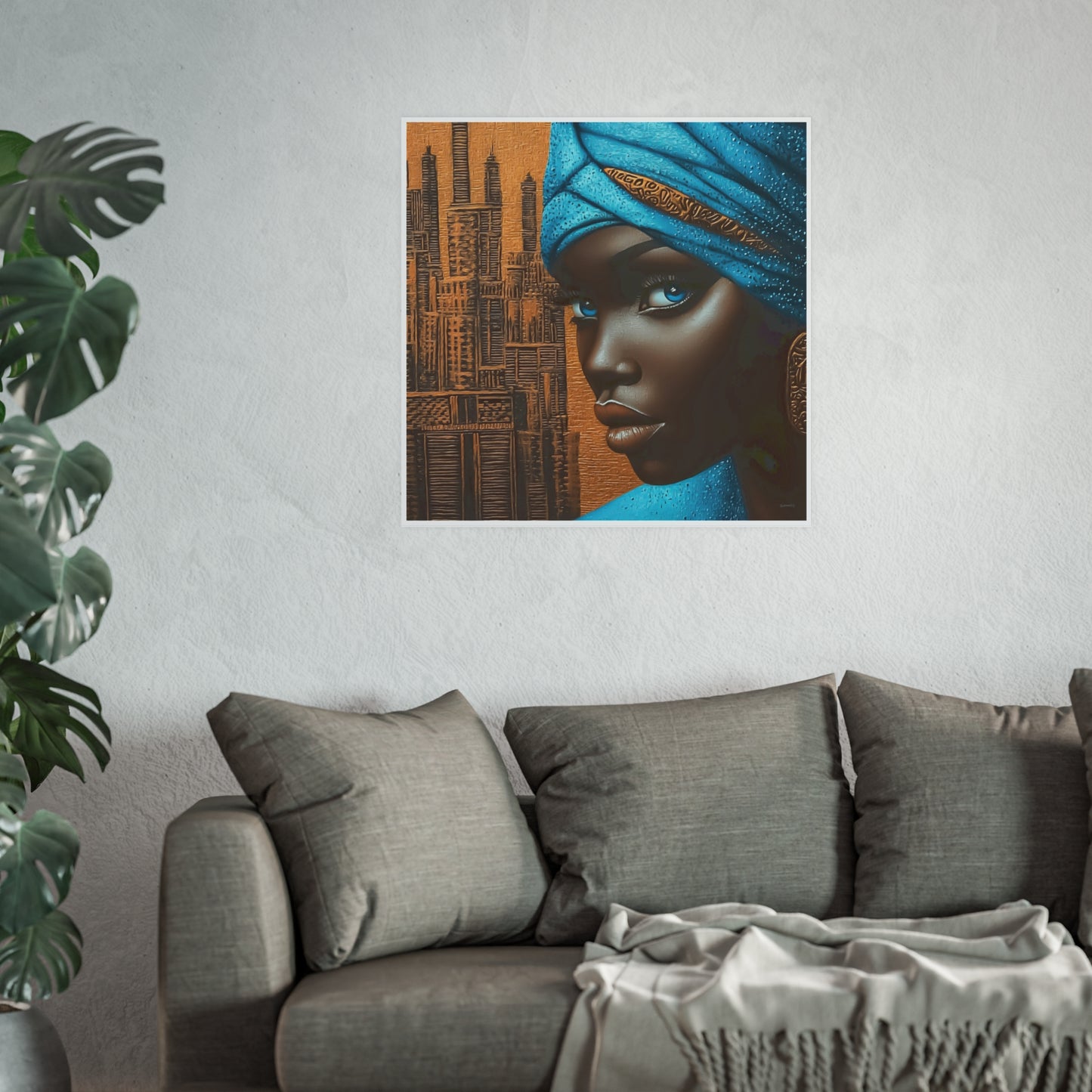 ThurmanatorX Art | Neon Dust & Indigo Flame | Aphrochrysalis | Satin Wall Art Print