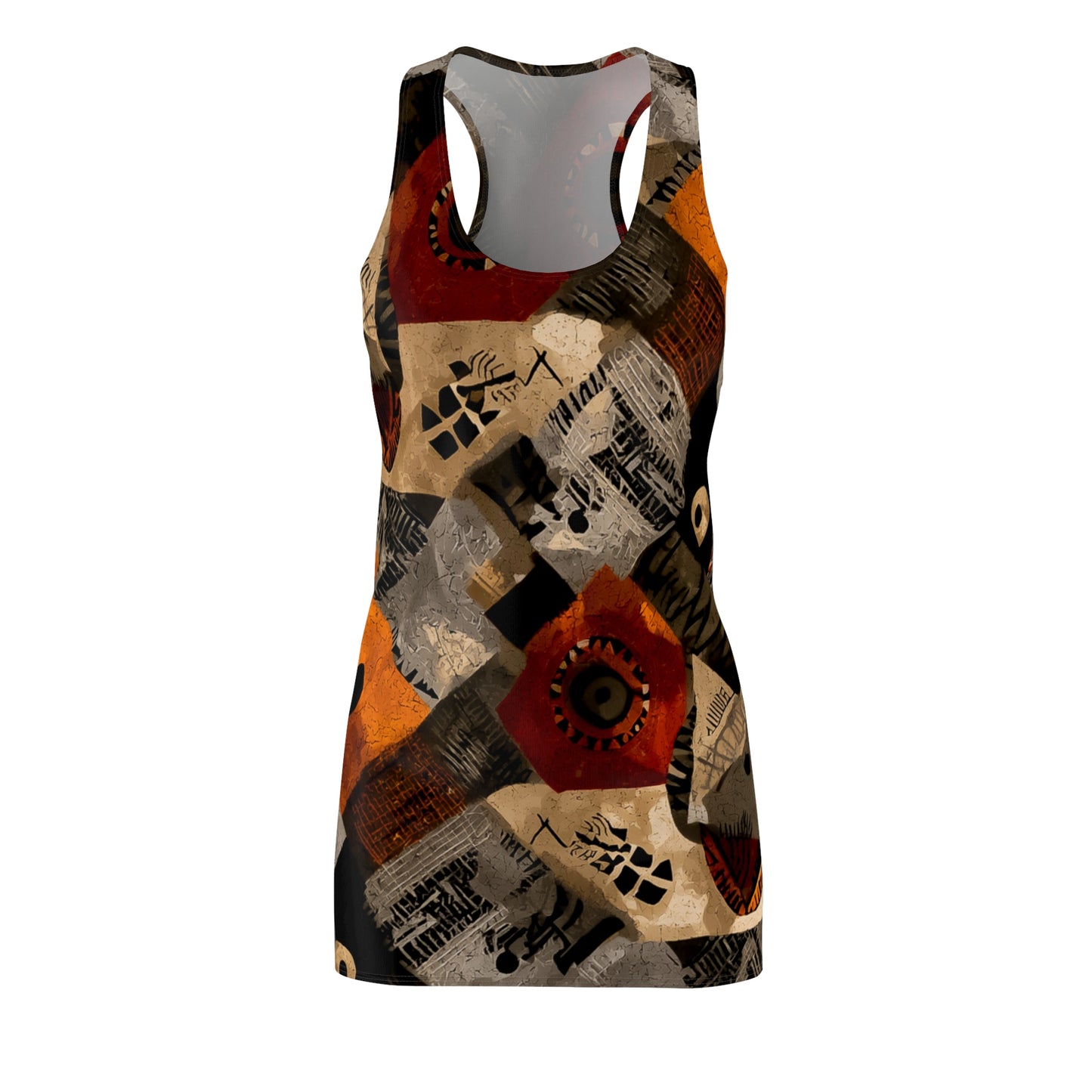 ThurmanatorX Art | Thalume AphroBoho Racerback Dress | Bohemian Summer Style • Artistic Casual Wear • Unique Gift for Women