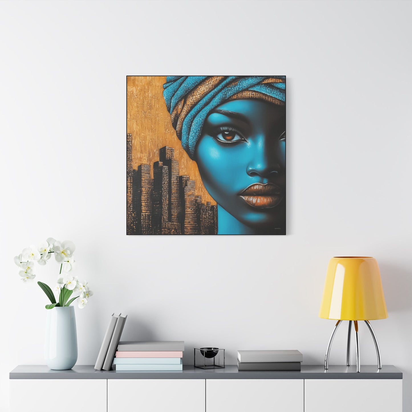 ThurmanatorX Art | Turban Queen 2099 | Aphrochrysalis | Satin Canvas Art Print