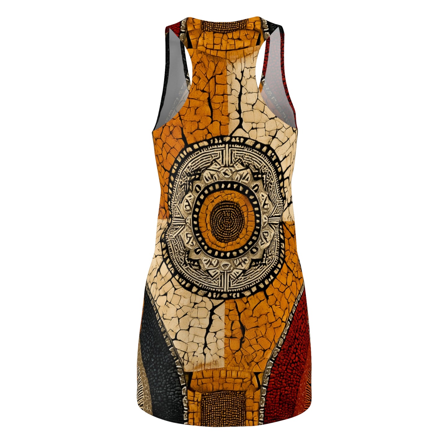 ThurmanatorX Art | Shemara AphroBoho Racerback Dress | Bohemian Summer Style • Artistic Casual Wear • Unique Gift for Women