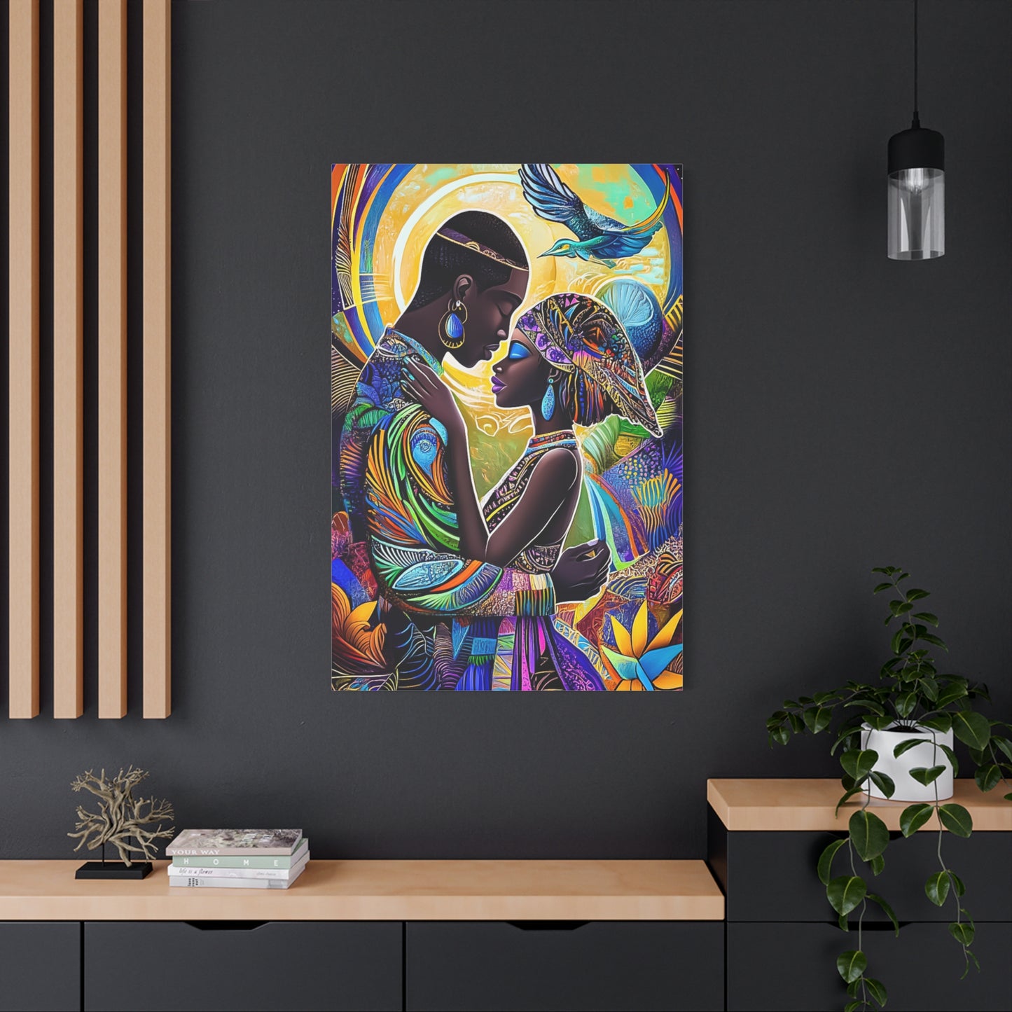 ThurmanatorX Art | Cosmic Roots, Golden Flow | Aphrochrysalis | Matte Canvas, Stretched, 1.25"