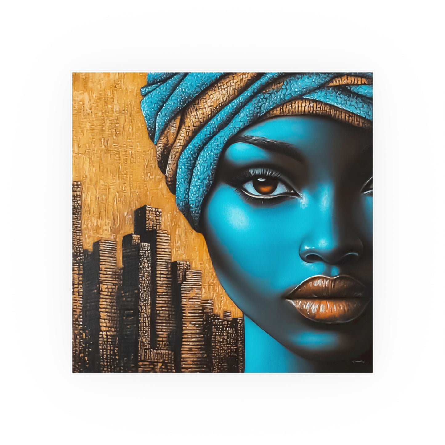 ThurmanatorX Art | Turban Queen 2099 | Aphrochrysalis | Satin Wall Art Print