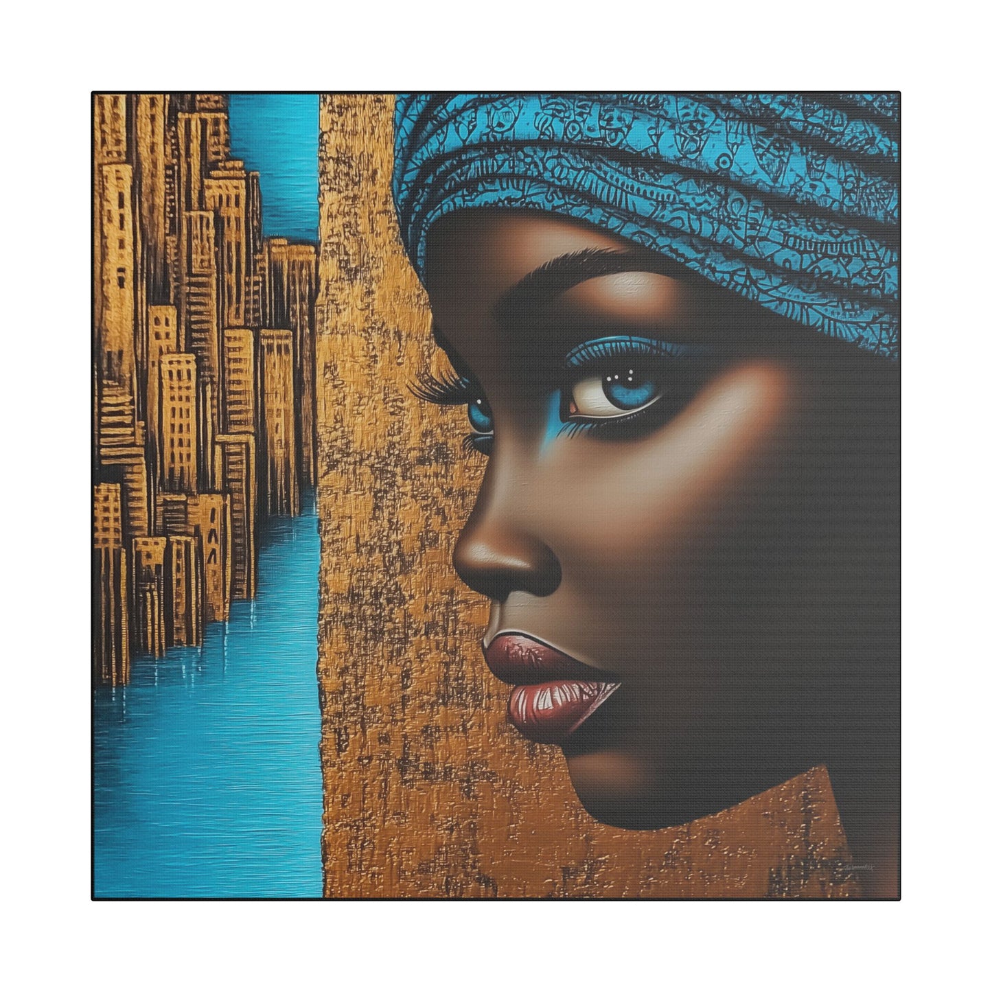 ThurmanatorX Art | Essence of Blue Reverie | Aphrochrysalis | Satin Canvas Art Print