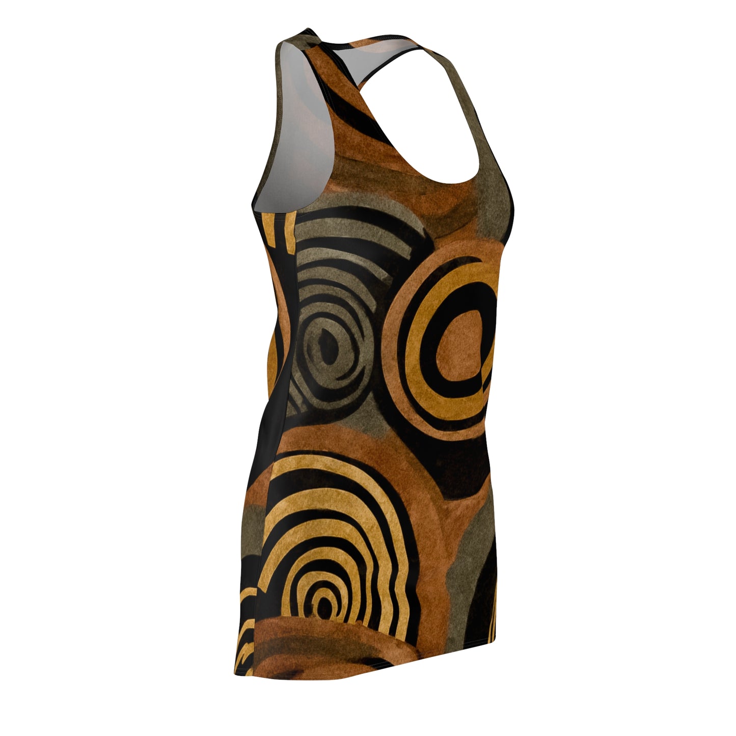 ThurmanatorX Art | Zambara AphroBoho Racerback Dress | Bohemian Summer Style • Artistic Casual Wear • Unique Gift for Women