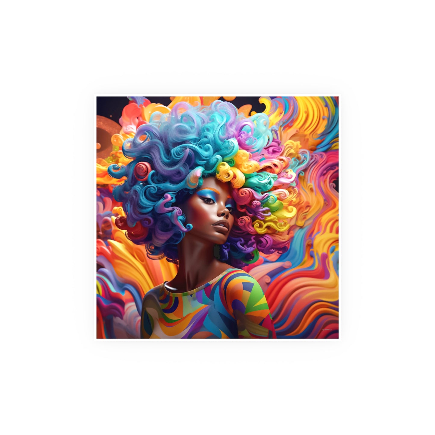 ThurmanatorX Art | Electric Moxie | Aphrochrysalis | Satin Wall Art Print