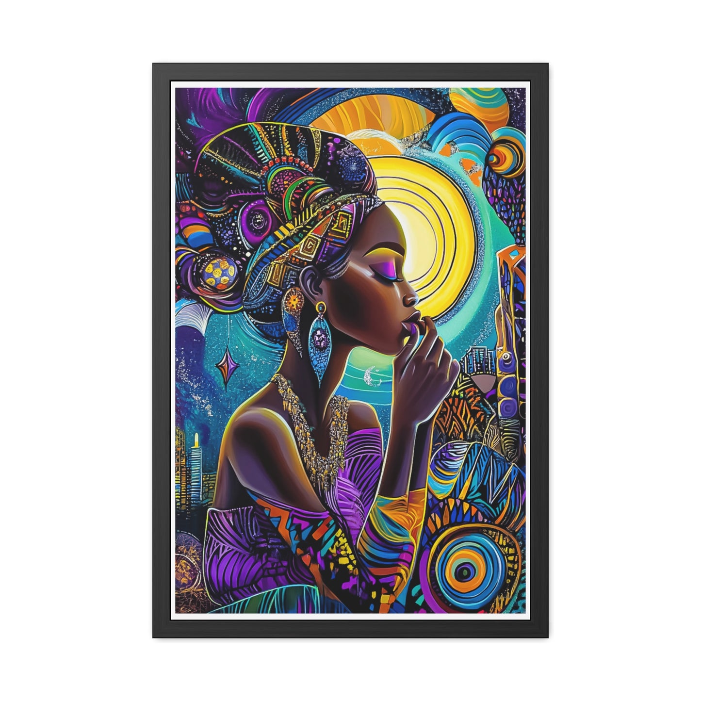 ThurmanatorX Art | Crowned in Nebulas | Aphrochrysalis | Framed Poster Print