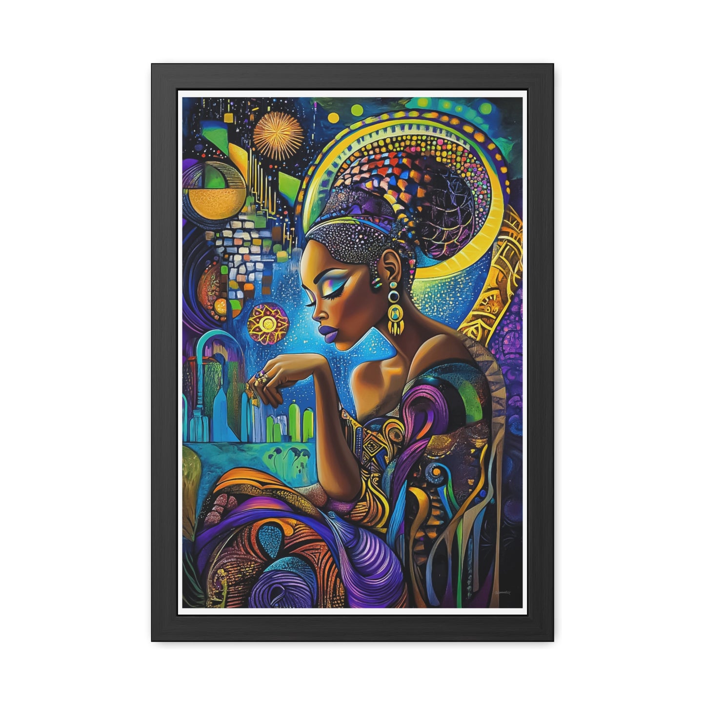 ThurmanatorX Art | Solar Bloom | Aphrochrysalis | Framed Poster Print