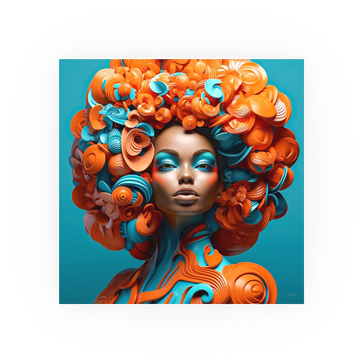 ThurmanatorX Art | Velvet Voltage Muse | Aphrochrysalis | Satin Wall Art Print