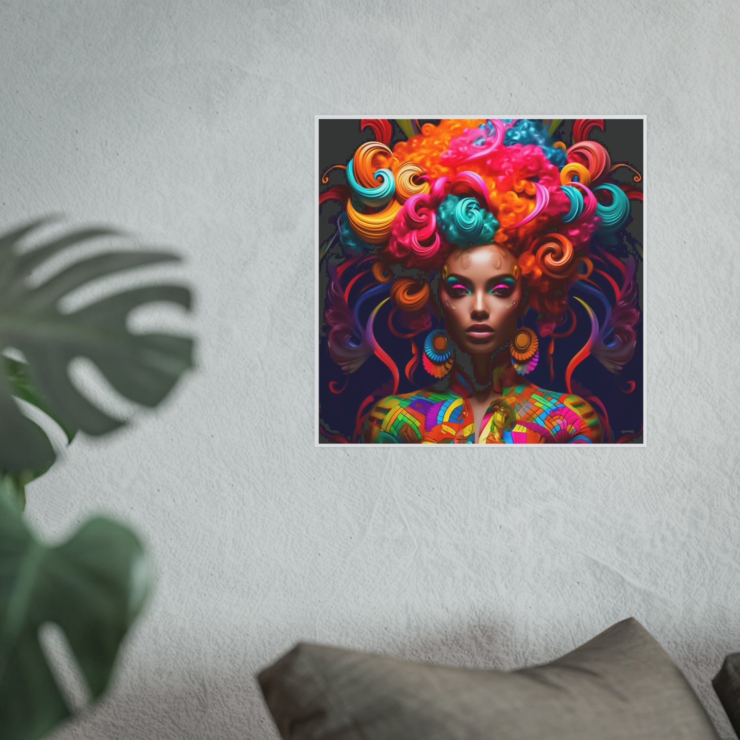 ThurmanatorX Art | Cosmic Crowned Reverie | Aphrochrysalis | Satin Wall Art Print