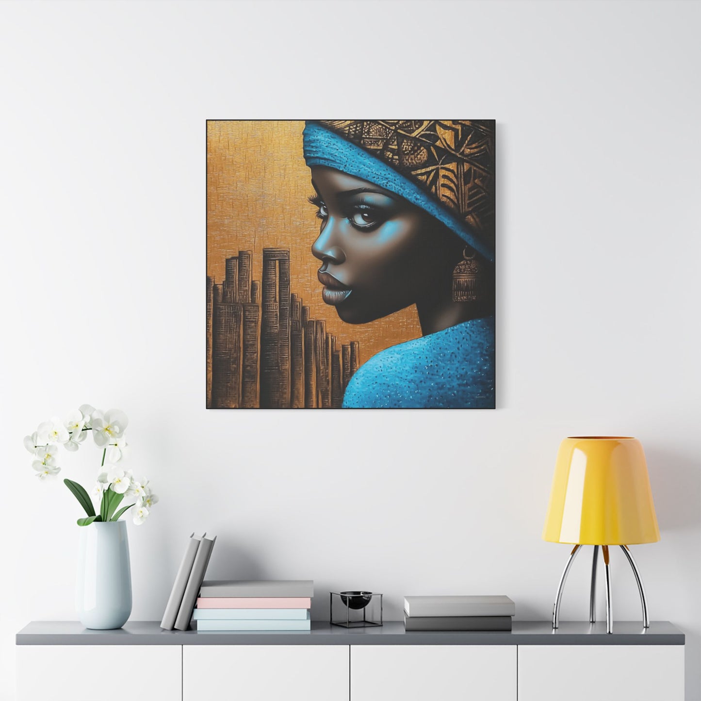 ThurmanatorX Art | Makeda in Gold Light | Aphrochrysalis | Satin Canvas Art Print