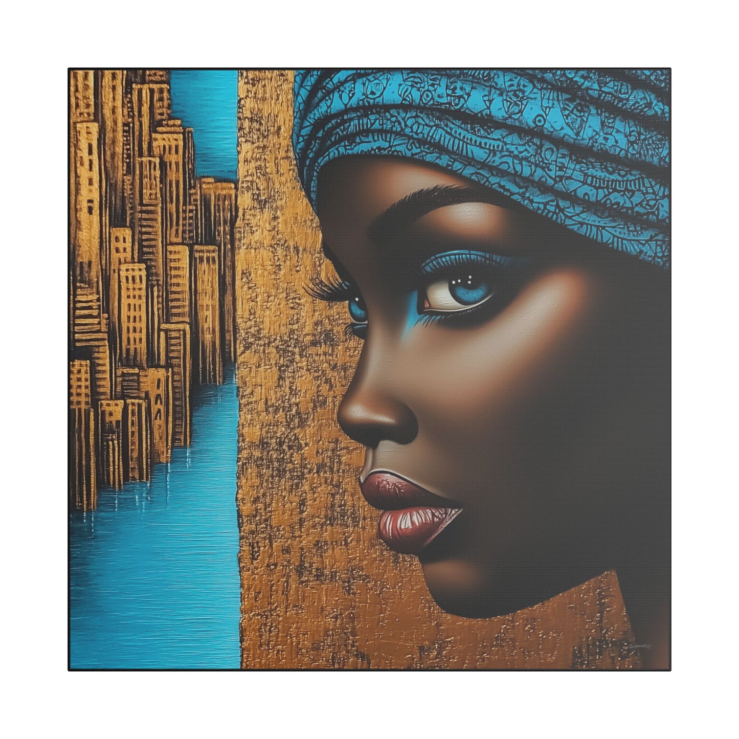 ThurmanatorX Art | Essence of Blue Reverie | Aphrochrysalis | Satin Canvas Art Print