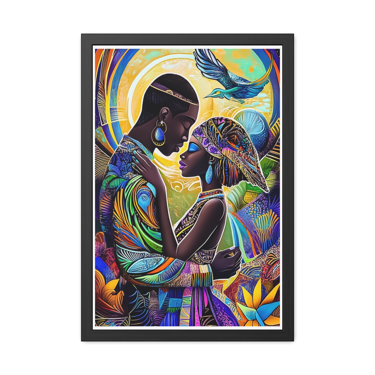 ThurmanatorX Art | Cosmic Roots, Golden Flow | Aphrochrysalis | Framed Poster Print