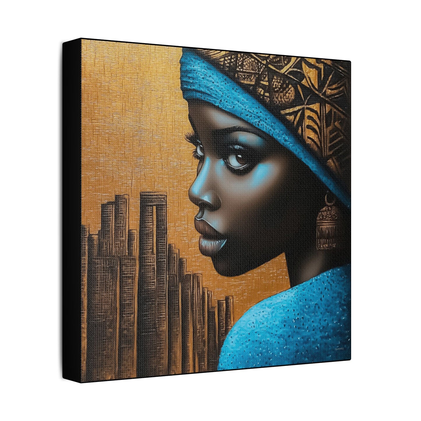 ThurmanatorX Art | Makeda in Gold Light | Aphrochrysalis | Satin Canvas Art Print