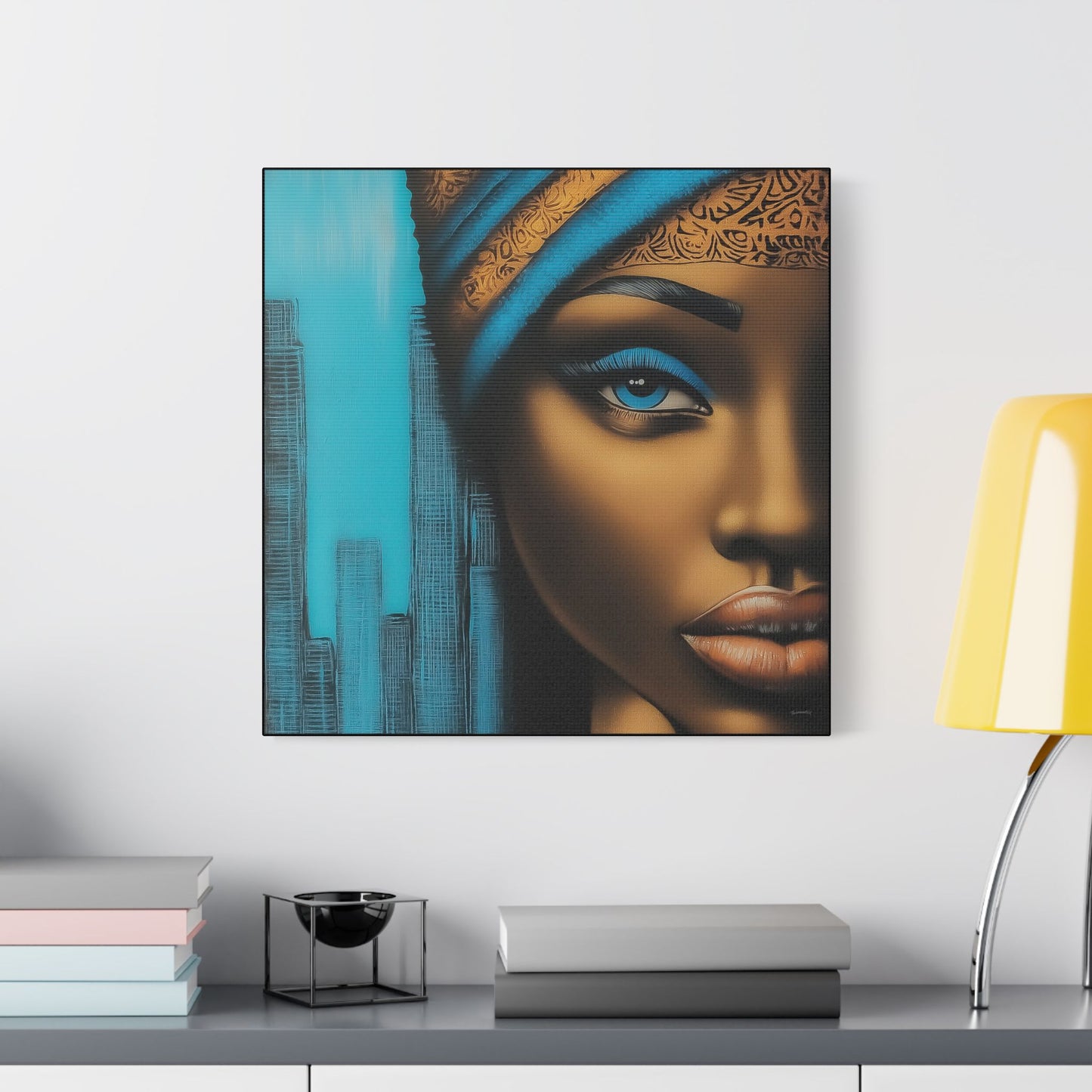 ThurmanatorX Art | Azure Pulse of the City | Aphrochrysalis | Satin Canvas Art Print