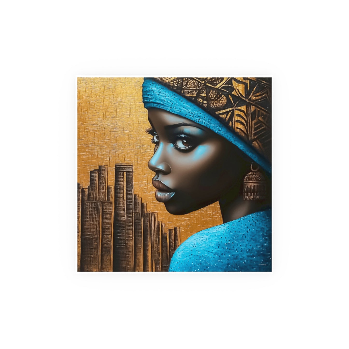 ThurmanatorX Art | Makeda in Gold Light | Aphrochrysalis | Satin Wall Art Print