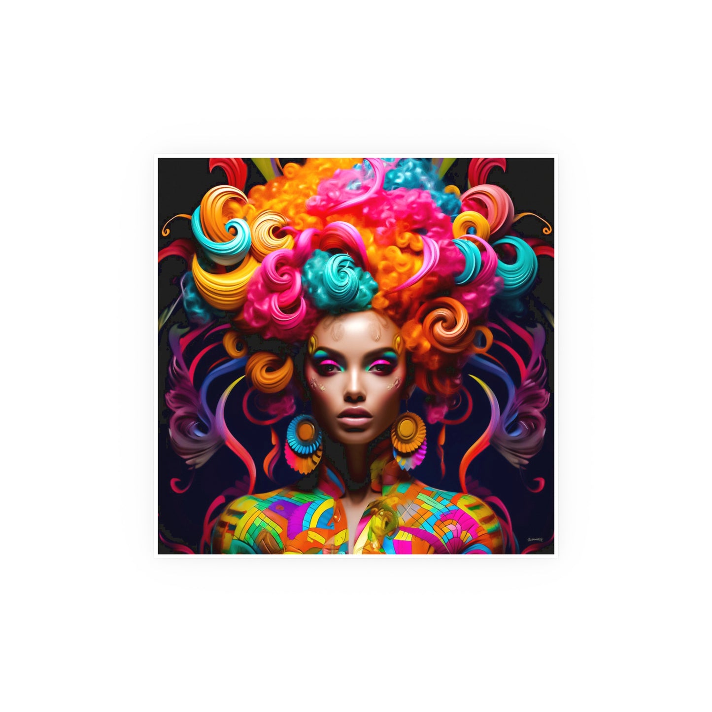 ThurmanatorX Art | Cosmic Crowned Reverie | Aphrochrysalis | Satin Wall Art Print