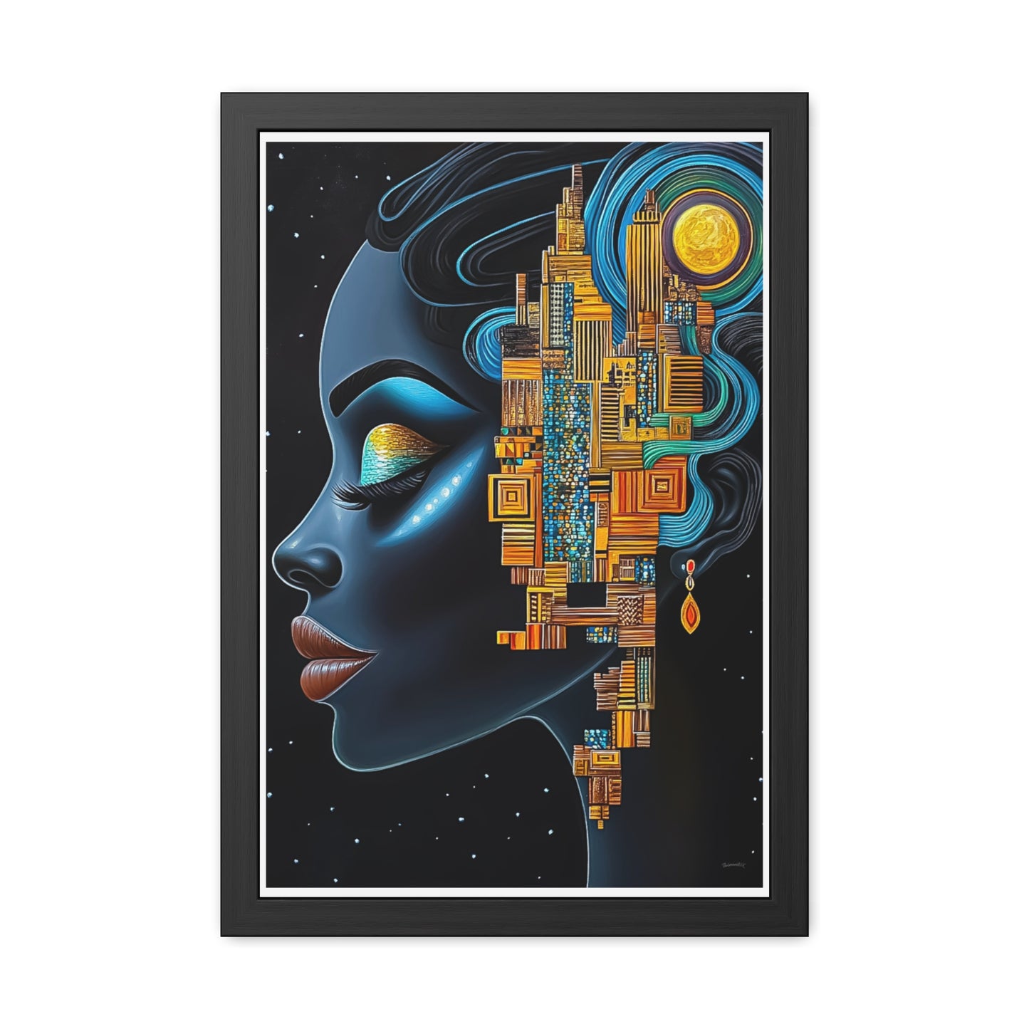 ThurmanatorX Art | Ancestral Frequencies | Aphrochrysalis | Framed Poster Print
