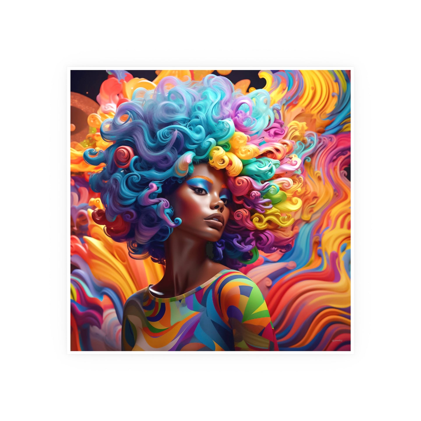 ThurmanatorX Art | Electric Moxie | Aphrochrysalis | Satin Wall Art Print