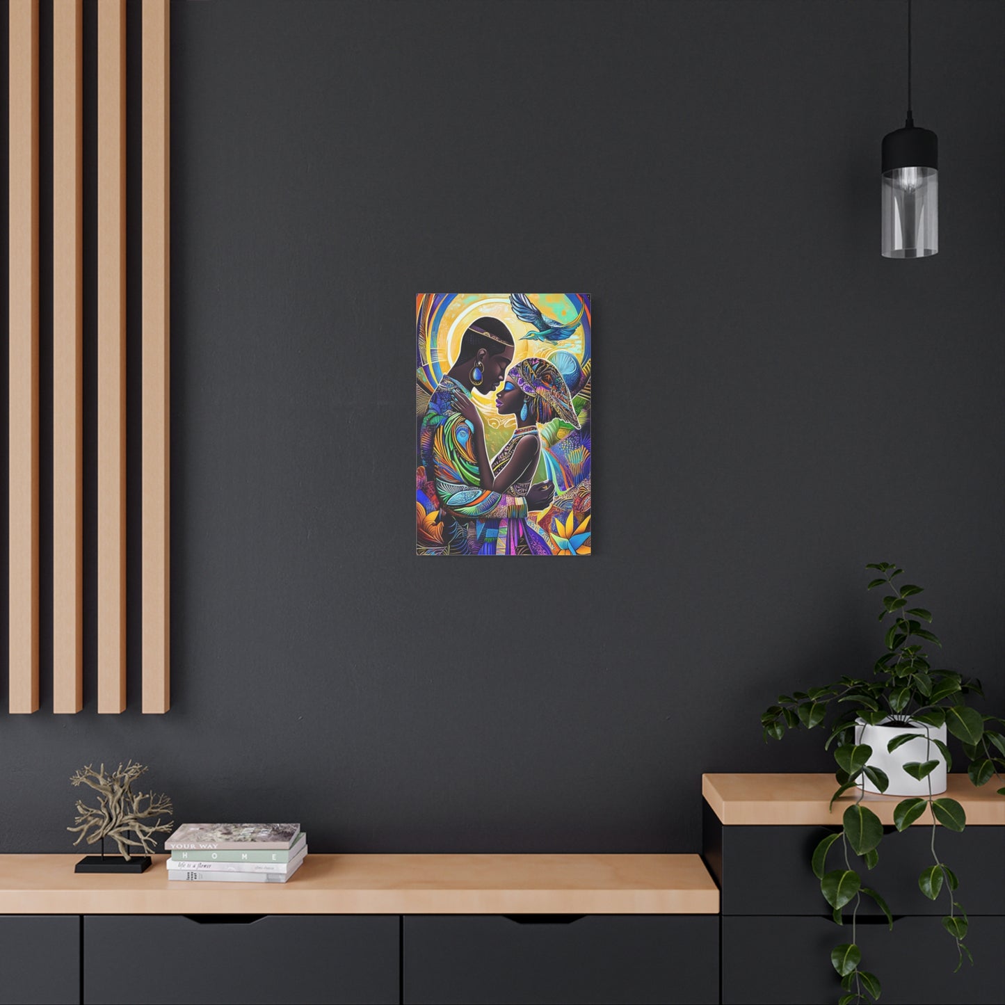 ThurmanatorX Art | Cosmic Roots, Golden Flow | Aphrochrysalis | Matte Canvas, Stretched, 1.25"