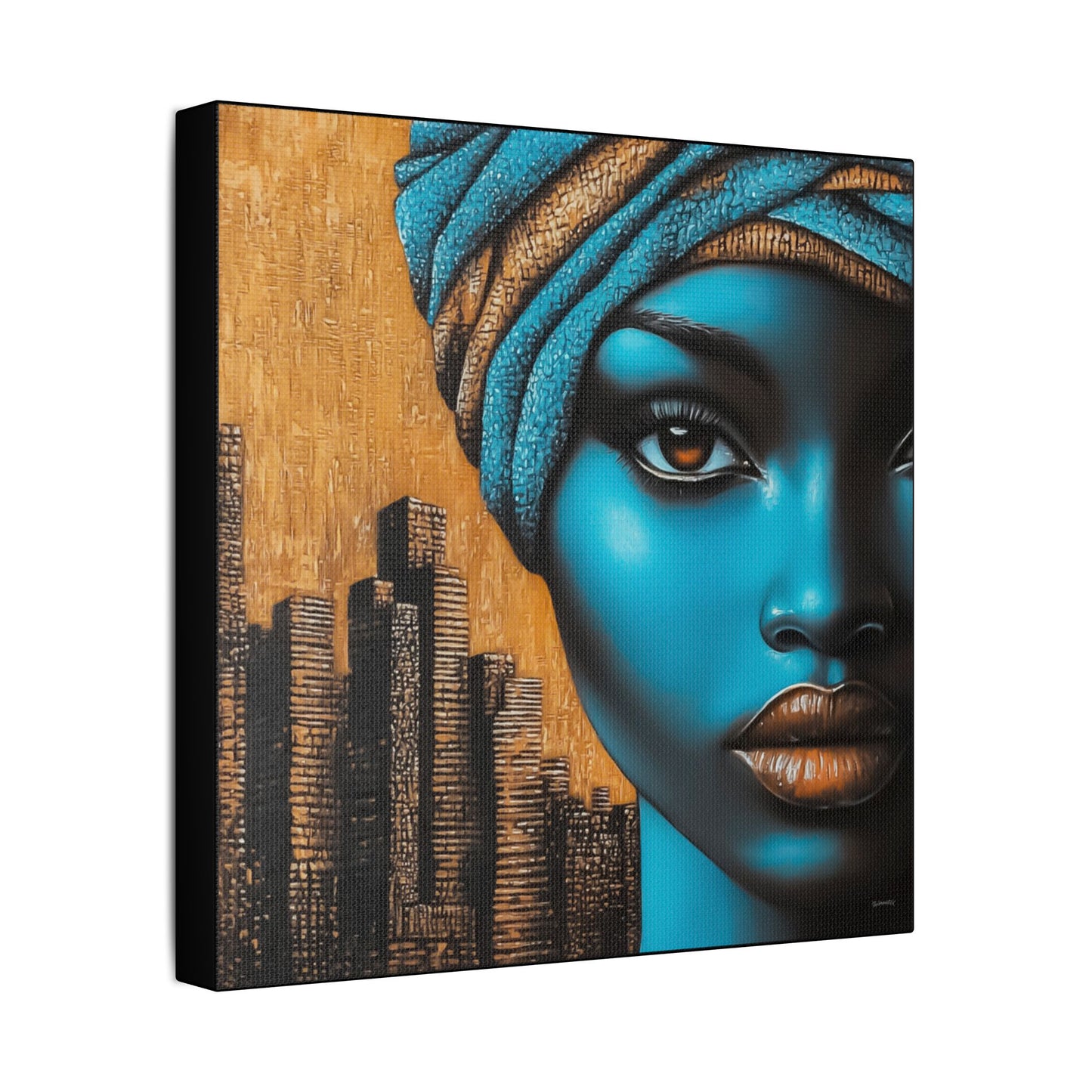 ThurmanatorX Art | Turban Queen 2099 | Aphrochrysalis | Satin Canvas Art Print